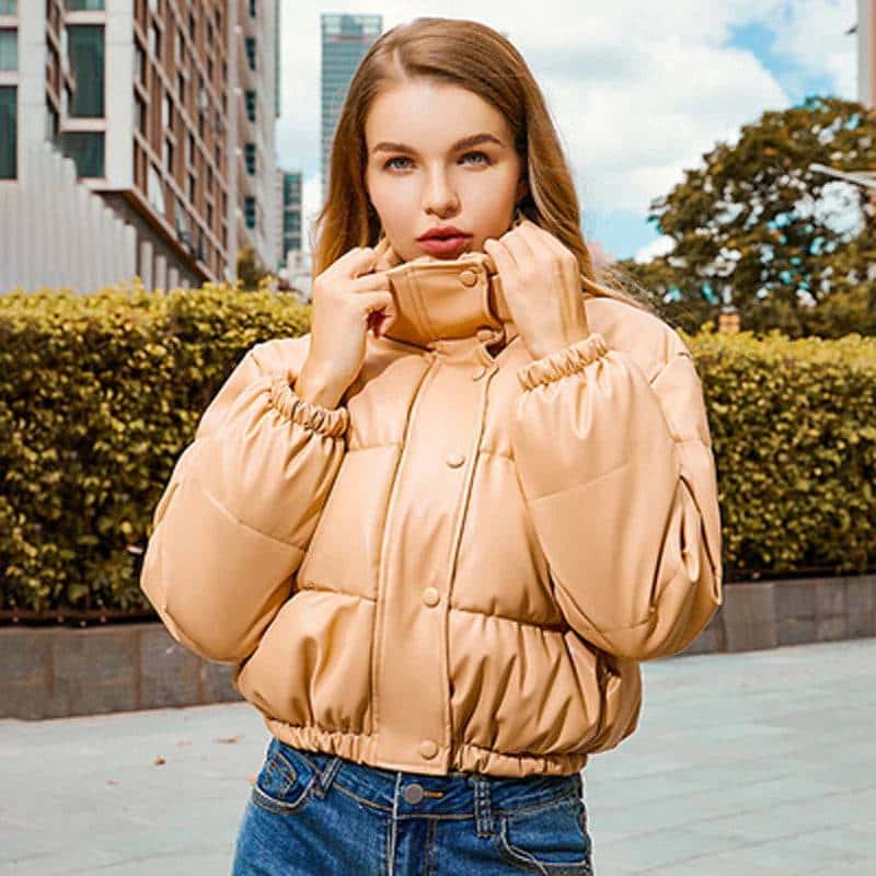 women winter thick pu leather coats - di supremo