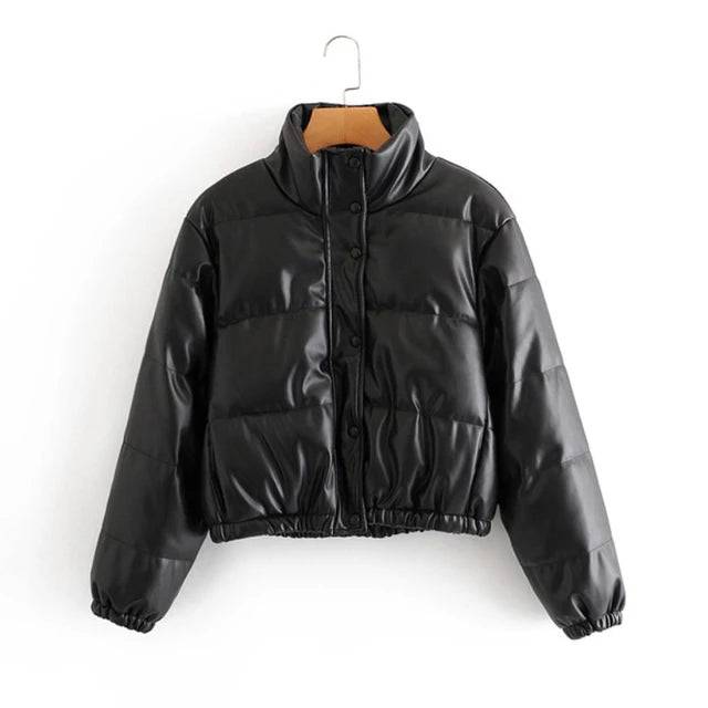 women winter thick pu leather coats - di supremo
