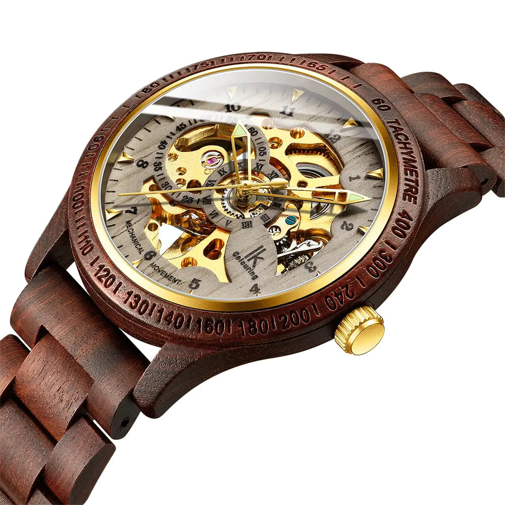 classic wooden men's mechanical watch - di supremo