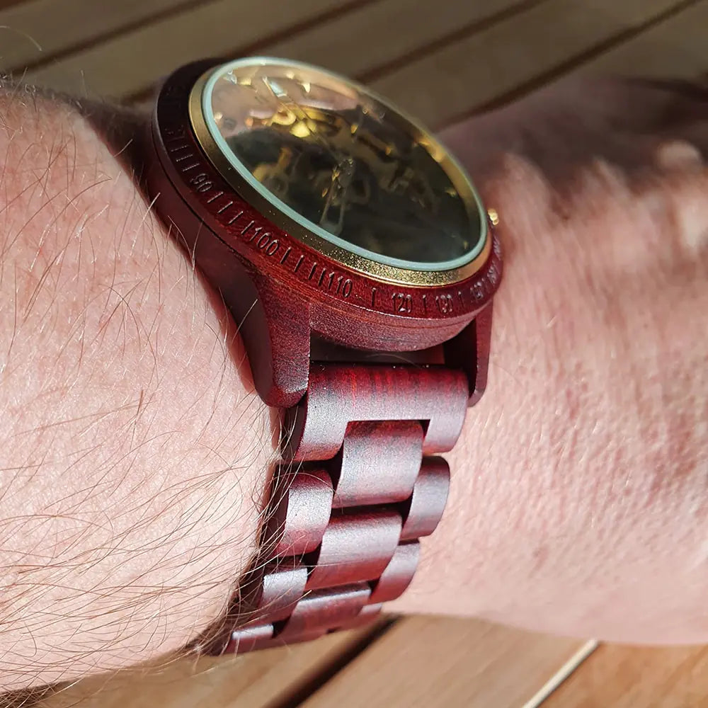 classic wooden men's mechanical watch - di supremo