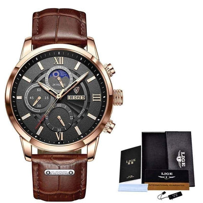 Leather Men Quartz Luxury Watches - Di Supremo