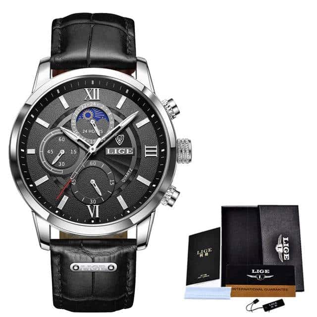 leather men quartz luxury watches - di supremo