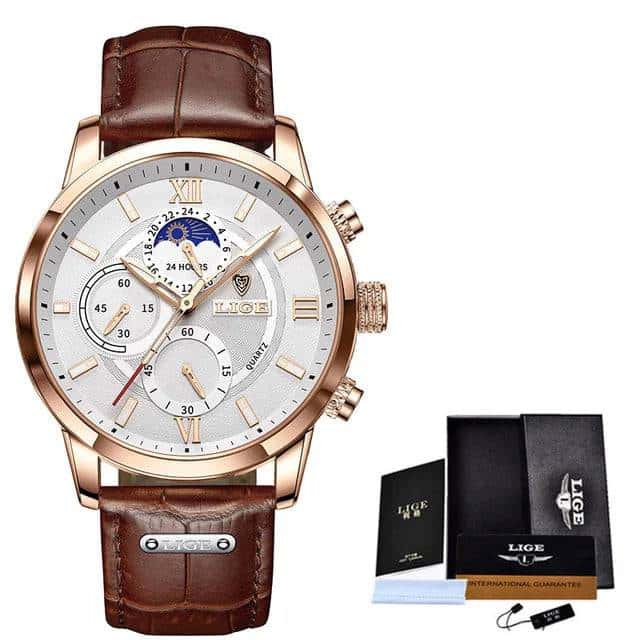 Leather Men Quartz Luxury Watches - Di Supremo