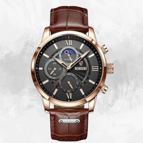 leather men quartz luxury watches - di supremo