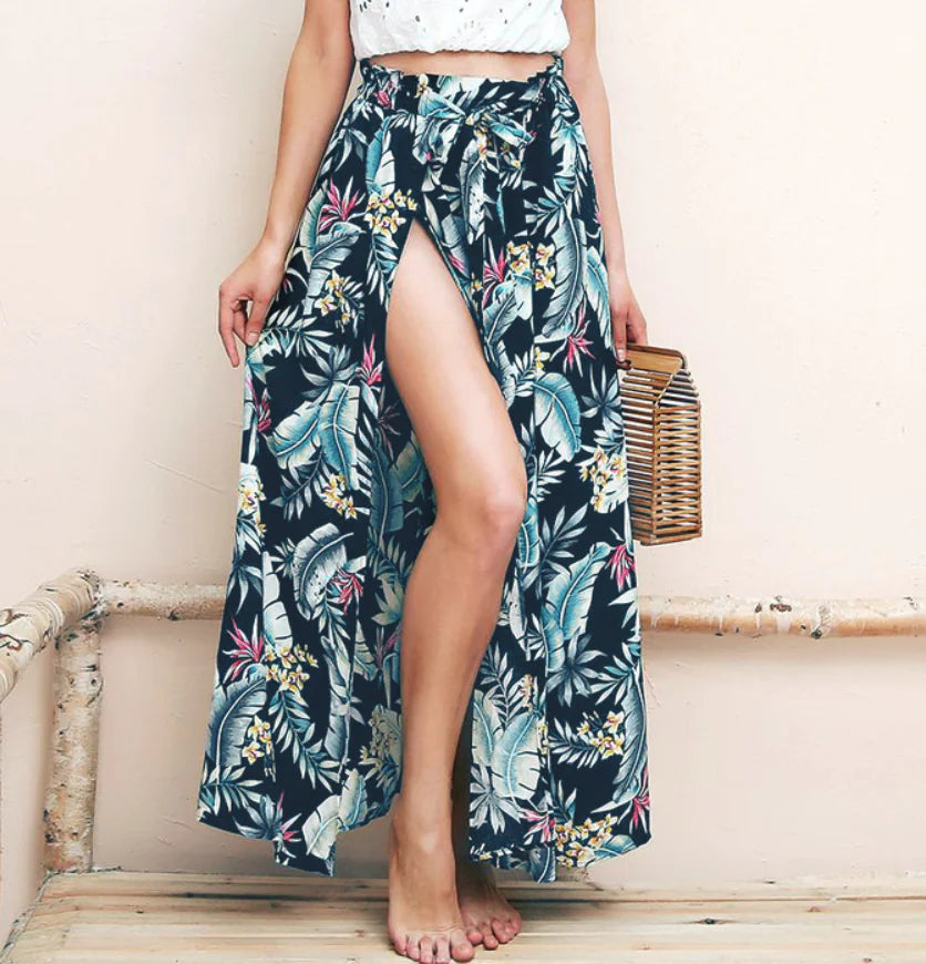 Floral Maxi Skirt, Bodycon Skirt, Midi Skirt - Di Supremo