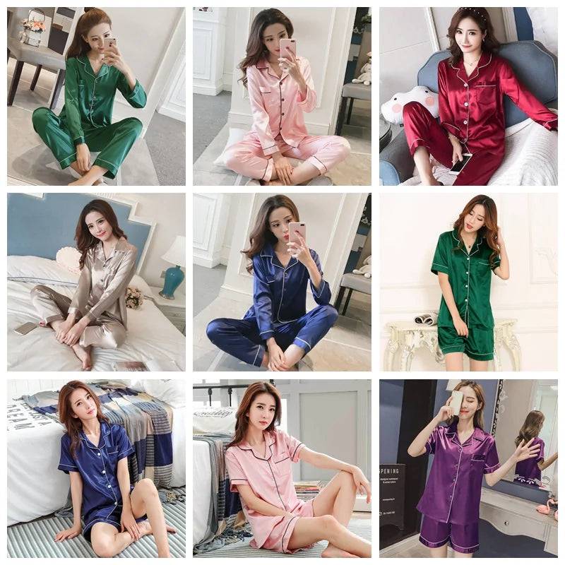 Women Silk Satin Pajamas - Di Supremo