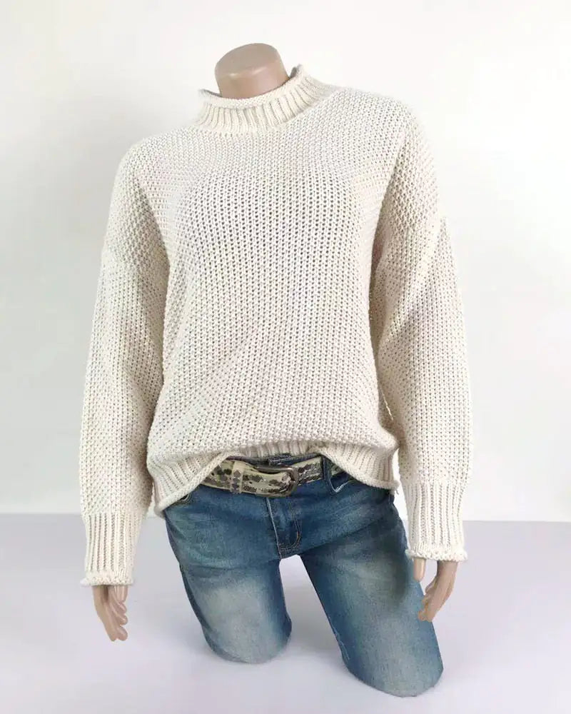 women's knitted loose pullover - di supremo