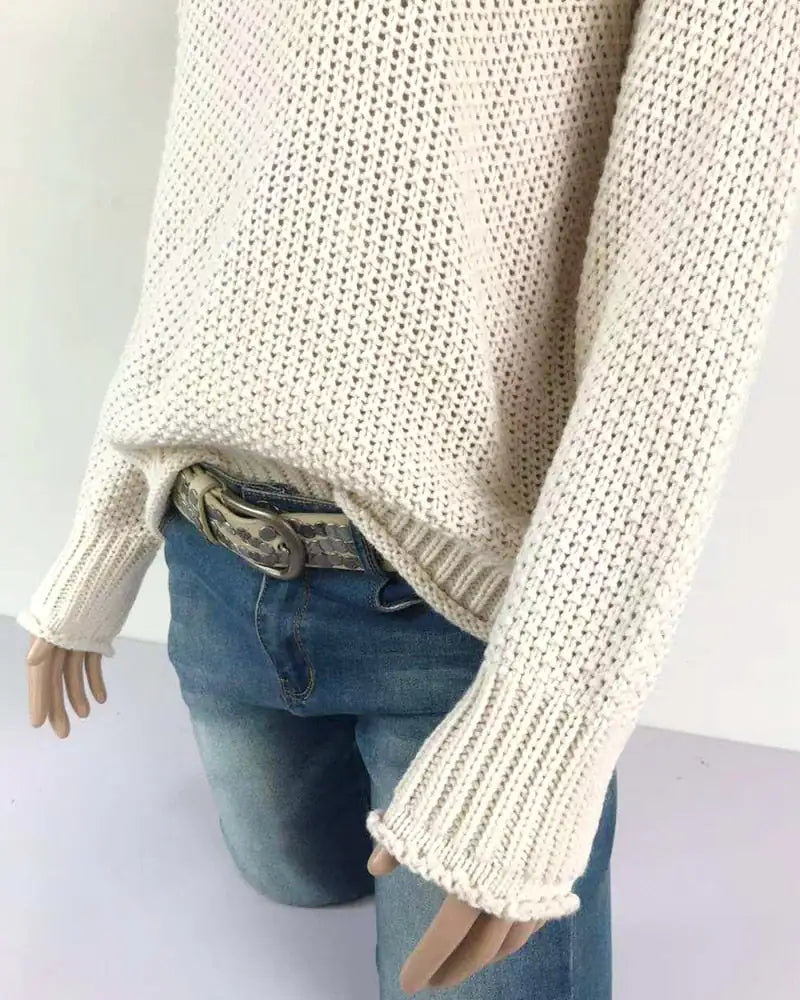 women's knitted loose pullover - di supremo
