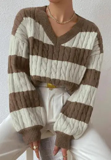 lazy loose women's knitted sweater - di supremo
