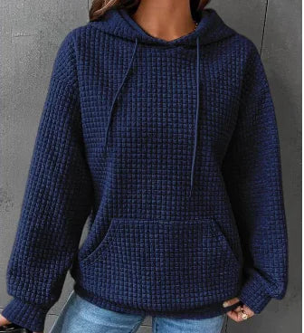 women's loose casual solid color long-sleeved sweater - di supremo