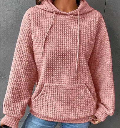 women's loose casual solid color long-sleeved sweater - di supremo