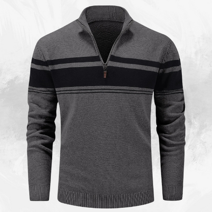 1/4 zip polo sweater - Di Supremo