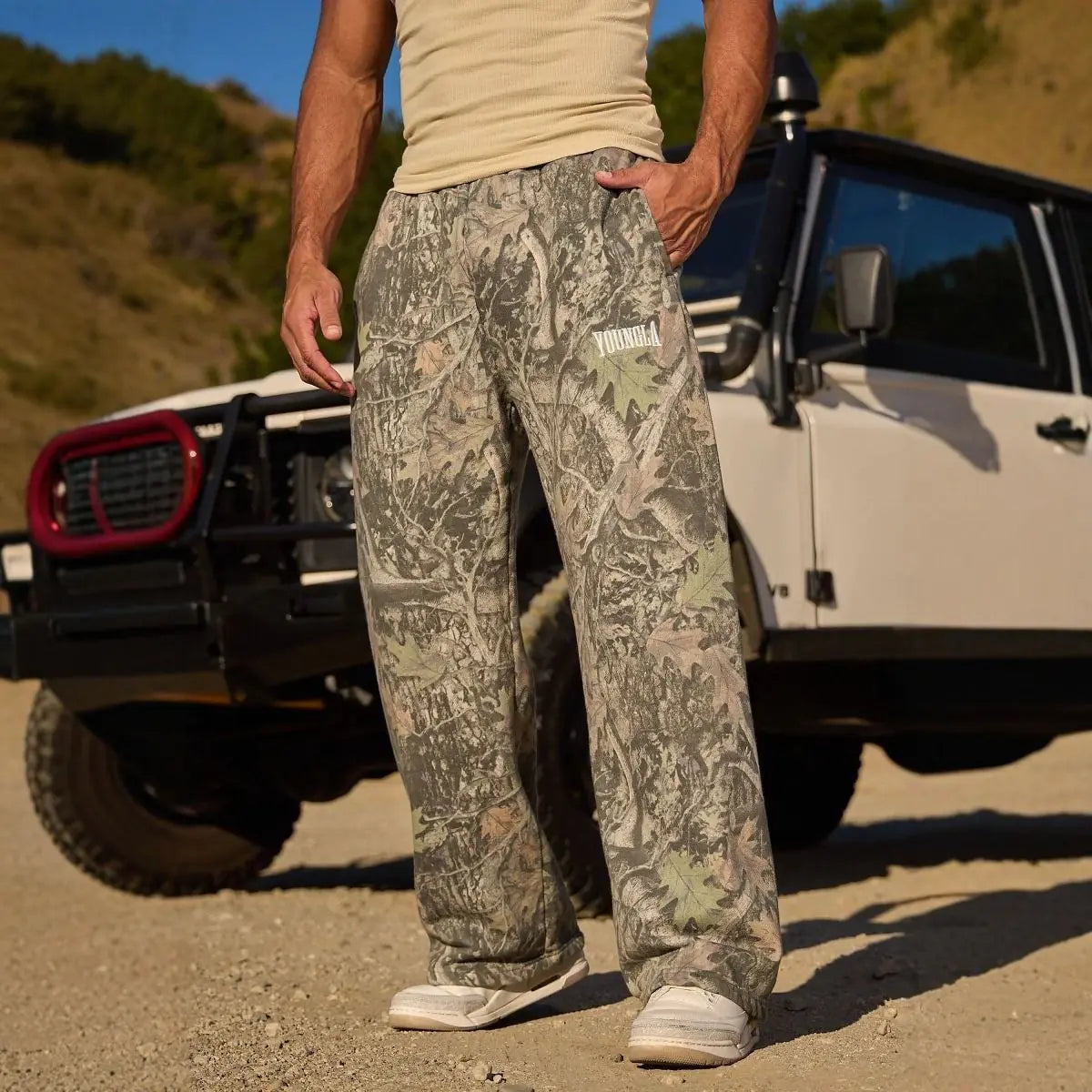 camouflage printing straight-leg trousers - di supremo