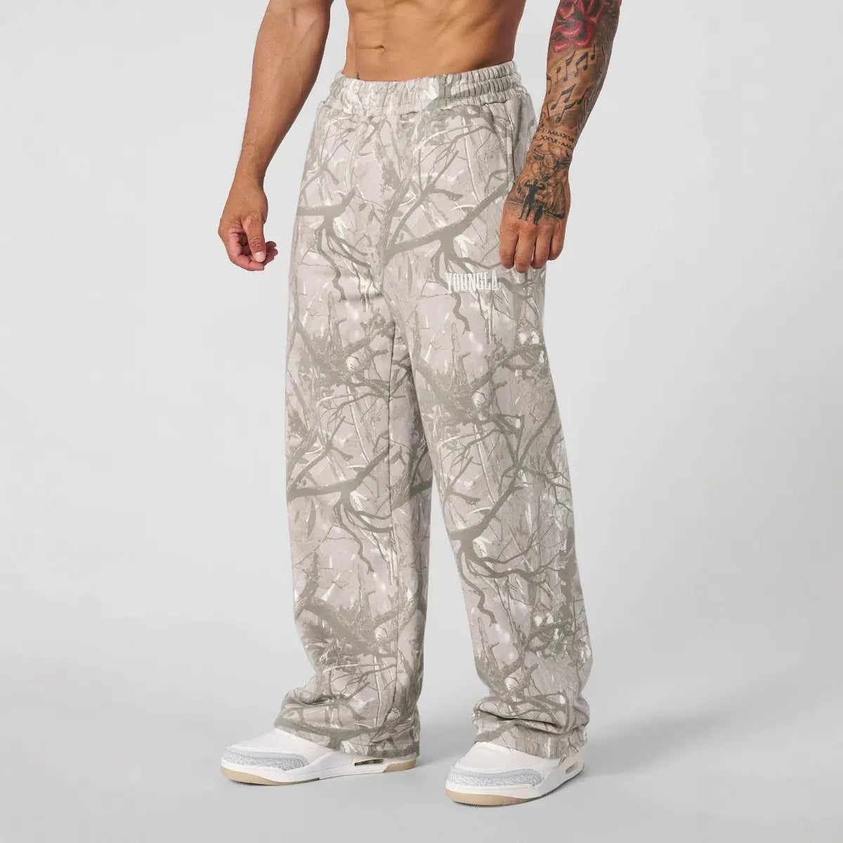 camouflage printing straight-leg trousers - di supremo