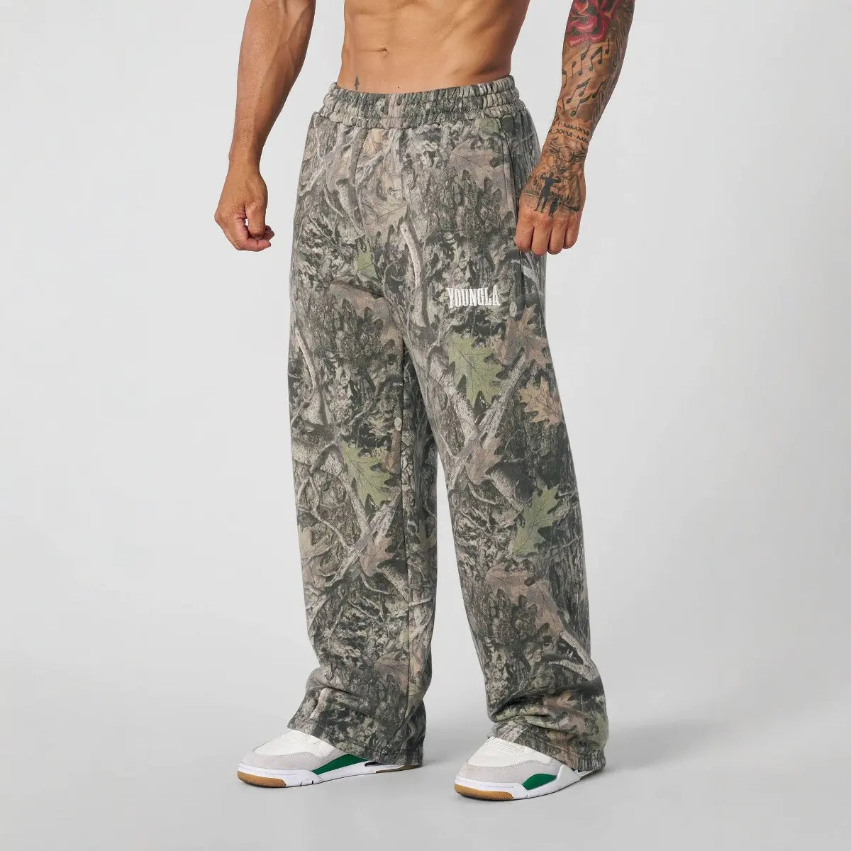 camouflage printing straight-leg trousers - di supremo