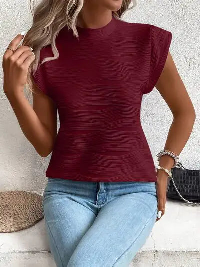 Terri Cap Sleeve Shirt- - Di Supremo