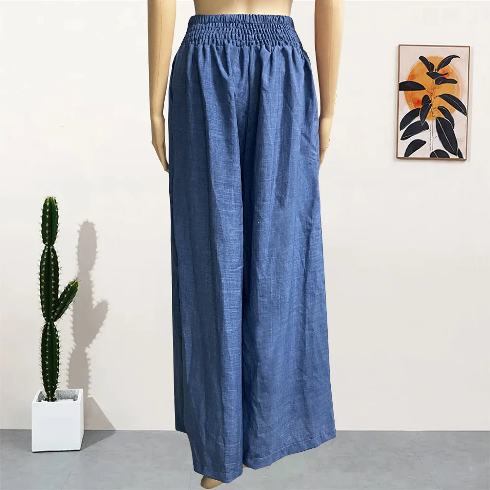 high-waist wide-leg palazzo pants - di supremo