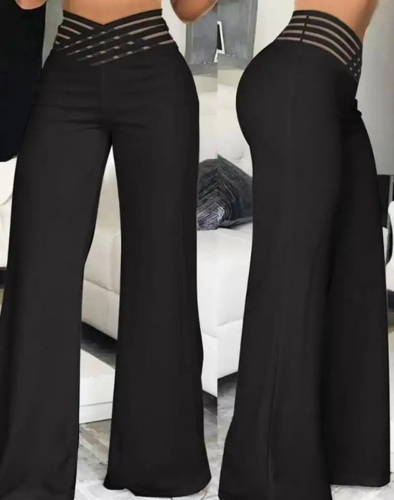 high-waist wide-leg palazzo pants - di supremo