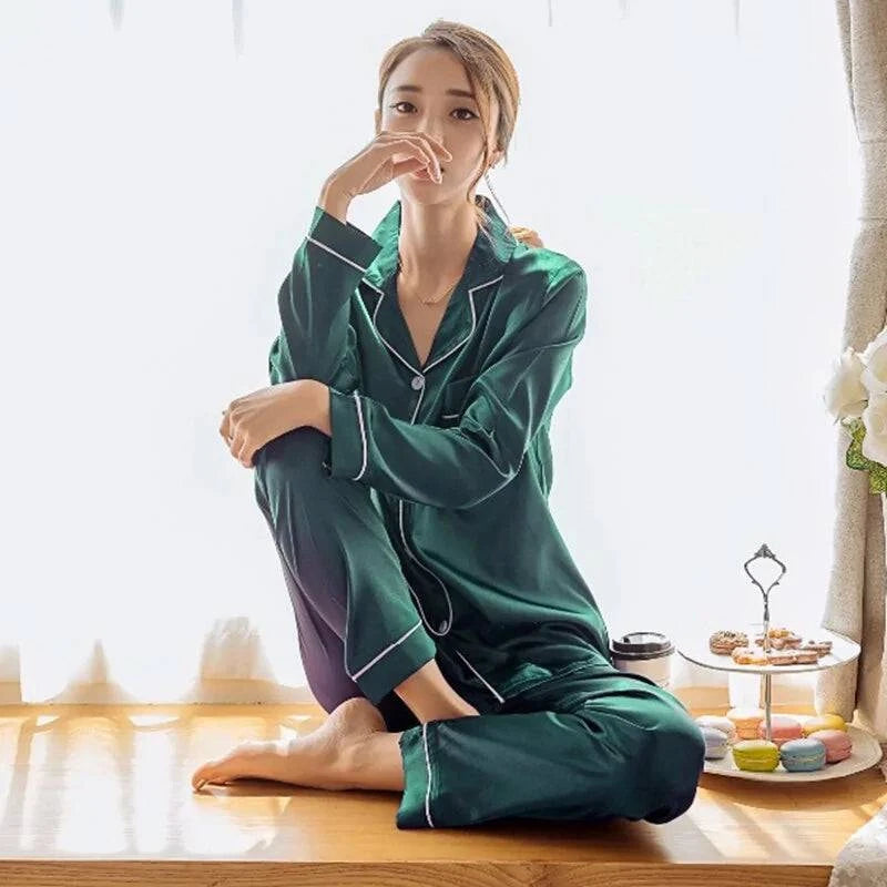 Women Silk Satin Pajamas - Di Supremo