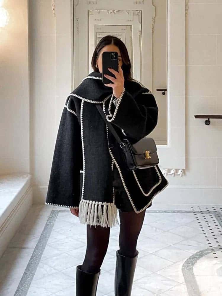 Plush Coat with scarf - Di Supremo